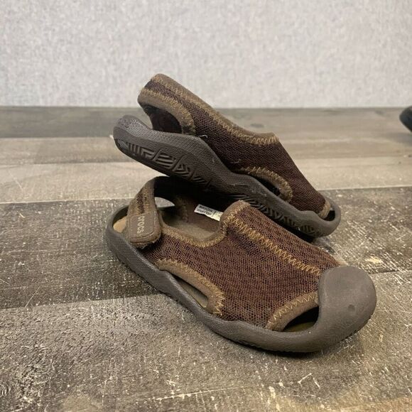 Crocs Little kids Size 9 Swiftwater Sandals Brown Slingback Water Shoes Outdoor - Picture 6 of 10